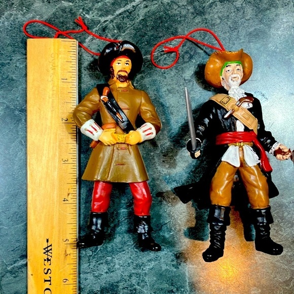 Pirate Christmas Tree Ornaments – Set of 2 Buccaneer Pirates each 5 Inches Tall - Picture 3 of 5